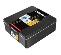 Denim - Regalo Uomo, After Shave Dopobarba Sensitive 0% Alcool 100 ml e Docciaschiuma Gold 250 ml, anche per Pelli Delicate, con Scatola in Latta