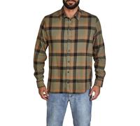 DENIMFY Camicia in flanella da uomo a maniche lunghe, a quadri, vestibilità normale, DFDean, camicia a quadri, 100% cotone, nero, verde, blu, S, M, L, XL, XXL, 3XL, 4XL, 5XL, Dusty Oliva - Olio di