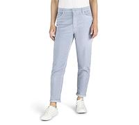 DENIMFY DFLisa Mom Fit Pantaloni da donna a vita alta, in corda, con chiusura lampo, in cotone, tinta unita, blu, verde, beige, S, M, L, XL, Jeans vintage blu (59205), M