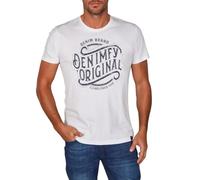 DENIMFY Maglietta da uomo in cotone, vestibilità normale, DFNuri, girocollo, a maniche corte, estive, con logo stampato nero, grigio, blu, verde, rosso, bianco, blu navy, S, M, L, XL, XXL, 3XL, 4XL