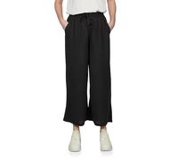 DENIMFY Palazzo Pantaloni da donna estivi 7/8, vestibilità larga, DFKate, pantaloni estivi leggeri, in tessuto, lunghezza alla caviglia, vita elasticizzata, tinta unita, motivo viscosa, verde, bianco