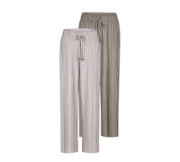 DENIMFY Palazzo Pantaloni Donna Estate 7/8 Asstte DFBrenda 2er Pack Set Alta