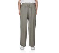 DENIMFY Palazzo - Pantaloni estivi da donna, 7/8, Culotte DFBrenda, a vita alta, a gamba larga, in tessuto, lunghezza alla caviglia, vita elasticizzata, tasche tinta unita, nero, verde, beige, blu, S