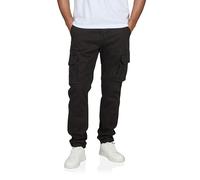 DENIMFY Pantaloni cargo da uomo lunghi con cintura DFLuke Regular Fit pantaloni cargo tasche stretch nero verde beige 30 31 32 33 34 36 38 40
