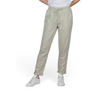 DENIMFY Pantaloni in lino, da donna, estivi, leggeri, vestibilità normale, DFLinda, per il tempo libero, con elastico, tinta unita, bianco, beige, verde, S, M, L, XL, XXL, Sabbia chiara., L