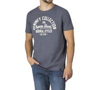 DENIMFY T-shirt uomo in cotone taglio regolare DFNuri girocollo manica corta estate t-shirt logo nero grigio blu verde rosso blu navy S M L XL XXL 3XL 4XL 5XL 5XL 5XL, Grisaille Blue (Ady), 3XL