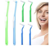 Denipry Spazzolino da denti a tuft, spazzolini interdentali per parentesi graffe, spazzolino singolo tufted spazzolino ortodontico per parentesi graffe, testina interdentale piccola spazzola