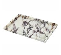 Denique Vassoio in marmo naturale per piano di lavoro del bagno, vassoio da bagno in pietra per la decorazione domestica, 30,5 x 20,3 cm, vassoio da bagno in marmo calacatta viola per comò da cucina