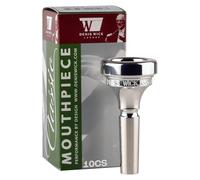 DENIS WICK - 5880-10CS Bocchino Trombone Classic Silver Plated, Tazza Medium 25.2 mm, Bordo 6.3 mm, Gola 6.24 mm, Suono Caldo E Bilanciato, Small Shank