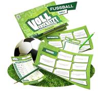 DENKRIESEN - Edizione calcistica | Blocco DIN A4 | Dai 12 anni | Gioco del tesoro e gioco di famiglia | Domande sul tema del calcio | Senza Internet - Risposte con il blocco | Regalo di calcio