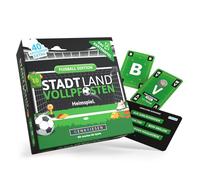 DENKRIESEN - Stadt Land Vollpfosten - Il gioco di carte - Calcio Edition - 'Home Play.' | Regalo | Gioco da viaggio | 120 carte | 240 categorie | a partire da 8 anni | 3-6 giocatori | Famiglia | City