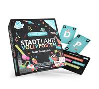 DENKRIESEN Stadt Land Vollpfosten - Il gioco di carte come Junior Edition | Gioco di società per famiglie | Gioco di carte per 3-6 giocatori | City Land Fiume con 240 categorie