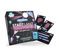 DENKRIESEN - Stadt Land Vollpfosten - Il gioco di carte - Party Edition - 'Ora va intorno.' | Gioco da viaggio | 240 categorie | a partire dai 12 anni | 3-6 giocatori | partito | City Land Fiume