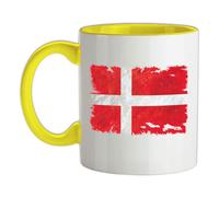 Denmark Bandiera Grunge - Tazza IN Ceramica - Danese Bandiere Love Live Born