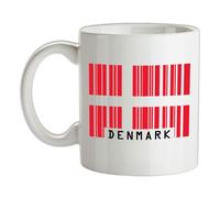 Denmark Codice a Barre Bandiera - Tazza IN Ceramica - Danese Copenhagen Love