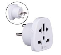 Denmark Danimarca, Greenland Adapter Viaggi Tipo K to a UK, US USA American, AUS Australia, EU Europe European, Asia, China Cina, Thailandia, Ireland Adattatore Universale Presa Internazionale 3 Pin