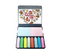 Denmark Love Heart Landscap National Flag Self Stick Note Color Page Marker Box