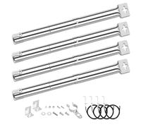 Denmay 31-44 cm Bruciatore regolabile per Landmann, Taino, Enders, per Campingas, Charbroil, per Tepro, Napoleon, tubo bruciatore universale in acciaio inox, pezzo di ricambio, 4 pezzi