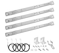 Denmay 42205 Bruciatore universale estendibile da 35,5 a 48,3 cm,regolabile in acciaio inossidabile, non magnetico, accessorio per la maggior parte delle griglie di barbecue a gas,set di 4