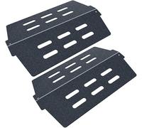 Denmay 7622 Deflettori di calore per Weber Genesis 300 (con pulsanti di controllo anteriore) E&S 310 320 330 di griglia in acciaio porcellana di ricambio per diffusore di calore Weber, confezione da 2