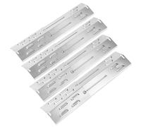 Denmay Set di 4 coperture universali per bruciatori Enders, Landmann, griglia a gas Charbroil, piastra riscaldante in acciaio inox, per Burnhard, Barbecook, Taino, Proficook, 4 pezzi