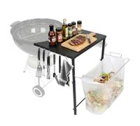Denmay Tavolo Laterale per Barbecue Weber Kettle 47/57/67cm, Tavolo Laterale per Barbecue Weber Smokey Mountain 47/57cm, Tavolo Laterale per Barbecue a Carbonella Master-Touch, Accessorio Premium per