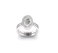 DENMOUS 13.25 Ratti A Anello in argento regolabile Ashtadhatu certificato di qualità non riscaldata con zaffiro bianco naturale Pukhraj gemma sfusa-B0C3HR5Q1