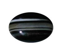 DENMOUS 7,25 Ratti Sulemani Hakik Stone Originale Certificato Naturale Onice Nero Gemma-B09N9K4YDNM, Small, Gemma