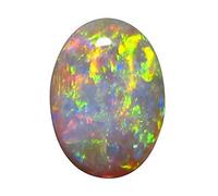 DENMOUS , 8.00 Ratti Fire Opal Stone Certified Natural Oval Shape A+ Quality Astrological Australian Fire Opal Loose Gemstone per uomini e donne - AMZ11690, piccola, gemma, Small, Pietra preziosa