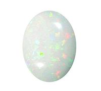 DENMOUS 9,25 a 9,50 Ratti Premium Multiwhite Opal Stone Natural Oval Shape Australian Opal Loose Gemstone with Lab Certified for Men's and Women's-AMZ12104, zzzz-s, Gemma, zzzz-s, Pietra preziosa