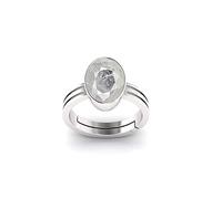 DENMOUS 9.25 Ratti A Qualità certificata Ashtadhatu Anello in argento aggiustabile con zaffiro bianco naturale non riscaldato Pukhraj gemma sfusa-B0C3HQXY1