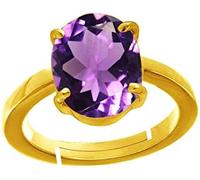 DENMOUS Ametista/Katela Ashtdhatu Anello regolabile originale e astrologico certificato Aaa qualità Aaa ciondolo con gemma astrologica per ragazze-B0846HPT1
