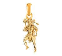 DENMOUS AMZ-77 - Ciondolo in argento Sterling 925 placcato oro 22 carati, con ciondolo a forma di dio Hanuman del Signore Bajrang Bali, per uomini e donne, piccolo, senza pietra preziosa, Small, Senza