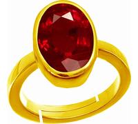 DENMOUS AMZ2485 - Anello con rubino naturale manik, 13,25 ratti, 12,40 carati, non riscaldato, non riscaldato, qualità A+, Small, Argento sterling