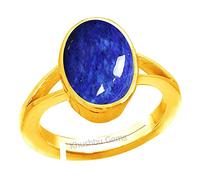 DENMOUS Anello certificato non riscaldato non trattato 11,25 Ratti 10,55 carati di qualità A+ pietra preziosa naturale Lapis Lazuli Lajward - B0BLWF8Y, piccolo, gemma, Small, Gemma