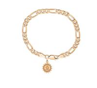 DENMOUS Bracciale ro in argento Sterling 92,5% placcato oro 22 kt con ciondolo Surya per uomini e ragazzi-gold_brmfkd7334-1, piccolo, gemma, Small, Gemma