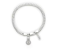 DENMOUS Brwckd7334-1, braccialetto in puro argento sterling 92,5% con ciondolo Surya per ragazze e donne-brwckd7334-1, piccolo, gemma, Small, Gemma