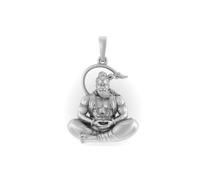 DENMOUS Ciondolo in argento Sterling (92,5% purezza) God Hanuman per uomini e donne in puro argento Lord Bajrang Bali Locket-443, Small, Argento sterling Argento Sterling