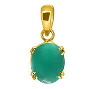 DENMOUS Ciondolo in onice verde da 3 a 12,50 Rotti in onice verde Ashthdhatu pietra preziosa naturale certificata da Gli per unisex-B0C6GT4P1