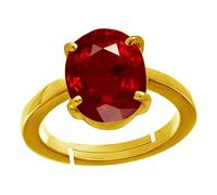 DENMOUS Gems AMZ1640, anello in oro da 8,00 carati, qualità A+ naturale, non riscaldato, non riscaldato, non trattato, per donne e uomini (certificato GGTL Lab) - AMZ1640, piccolo, in argento sterling