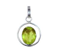DENMOUS ® Il laboratorio naturale del pendente del peridoto di 7 carati ha certificato il medaglione del peridoto per Unisex-B0BC5R1SDNM