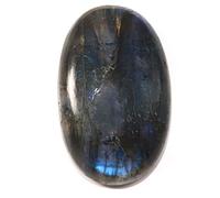 DENMOUS Labradorite blu lampeggiante naturale gemma ovale sciolto cabochon 39,6 ct Ju02-B07XP9G1DN