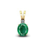 DENMOUS Medaglione con ciondolo color verde smeraldo naturale certificato 15.00 ratti, per uomini e donne-B0DR8WXB-2541, piccolo, gemma
