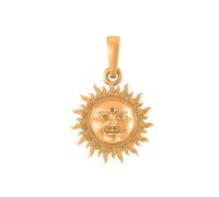 DENMOUS Medaglione in argento Sterling 925 placcato oro 22 carati con divino divino sole, Signore Surya, per uomini e donne, piccolo, senza pietra preziosa, Small, Senza pietra preziosa