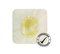 DENMOUS Pietra di zaffiro giallo coltivata originale certificata sfusa preziosa Pukhraj gemma 5,25 Ratti 4,00 carati zaffiro giallo pietra - B0DKC3M9-2541, Small, Gemma