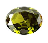 DENMOUS - Pietra peridoto certificata da laboratorio da 12,25 ratti da 11,37 carati con certificato di laboratorio, B0CHN1CT, Small, Gemma, Small, Gemma