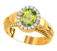 DENMOUS S-B0BX4BQL-01 - Anello da donna 7,25 ratti 6,50 carati, con peridoto naturale non riscaldato