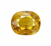 DENMOUS Zaffiro giallo da 3,40 carati, 4,25 ratti, non riscaldato, non trattato, Ceylon, gemma di Pukhraj estratta da AAA++, pietra preziosa naturale certificata di qualità AMZ11729, piccola pietra