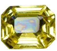 DENMOUS Zaffiro giallo Pukhraj naturale di qualità AA++, 7,25 ratti, certificato originale, non riscaldato e non trattato, AMZ11992, piccolo, gemma, Small, Pietra preziosa