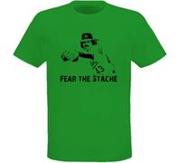 Dennis Eckersley Fear The Stache - Maglietta da baseball, Colore 11, XL